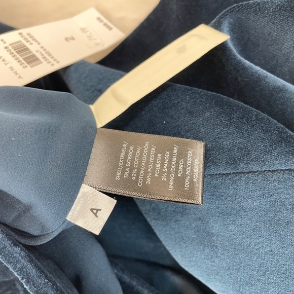 Ann Taylor Straight Skirt Velvet Blue Women’s Size 2 NEW with tag - Picture 4 of 13